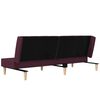 vidaXL Canapea extensibilă cu 2 locuri, violet, textil