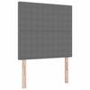 vidaXL Pat cu arcuri cu headboard Gri deschis și alb. 80 x 200 cm