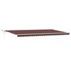 vidaXL Copertină retractabilă automat cu LED, maro, 600x300 cm