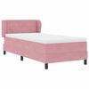 vidaXL Pat cu arcuri cu saltea cu headboard Roz 90 x 190 cm Catifea