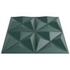 vidaXL Panouri de perete 12 pcs Verde Origami 50 x 50 cm Spumă XPS