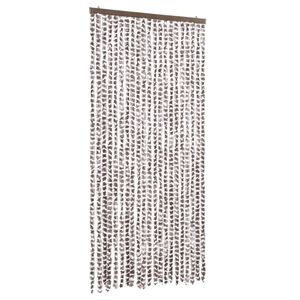 vidaXL Perdea pentru insecte, gri taupe și alb, 90x200 cm, chenille