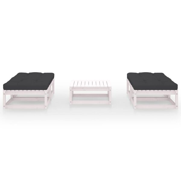 vidaXL Set mobilier de grădină cu perne, 5 piese, lemn masiv de pin