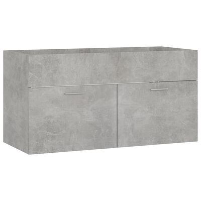 vidaXL Dulap de chiuvetă, gri beton, 90x38,5x46 cm, PAL