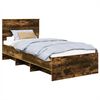 vidaXL Cadru de pat Stejar fumuriu 80 x 200 cm Lemn compozit