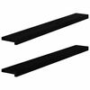 vidaXL Pervaz 2 buc lemn masiv de maro-negru 120x15x2 cm