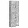vidaXL Set de Dulapuri 2 buc. Gri Beton Lemn prelucrat