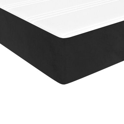 vidaXL Saltea de pat cu arcuri, negru, 100x200x20 cm, catifea
