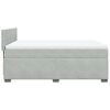 vidaXL Pat box spring cu saltea, gri deschis, 140x200 cm, catifea