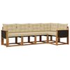 vidaXL Set de canapele de exterior 5 buc. Natural și Bej