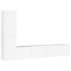 vidaXL Set dulap TV, 4 piese, alb extralucios, lemn prelucrat
