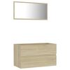 vidaXL Set mobilier baie, 2 piese, stejar Sonoma, PAL