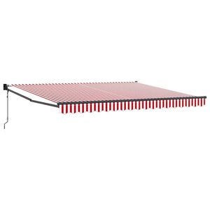 vidaXL Cortina Retractabilă Roșu și Alb 400 &times; 300 cm