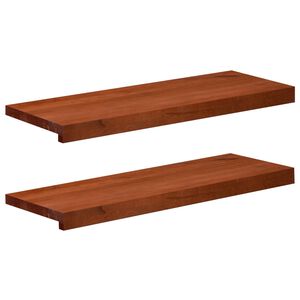 vidaXL Trepte de scară 2 buc. 70 x 25 x 2 cm Maro Lemn de fag masiv