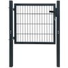 vidaXL Poartă de gard 2D (simplă) gri antracit 100x80 cm