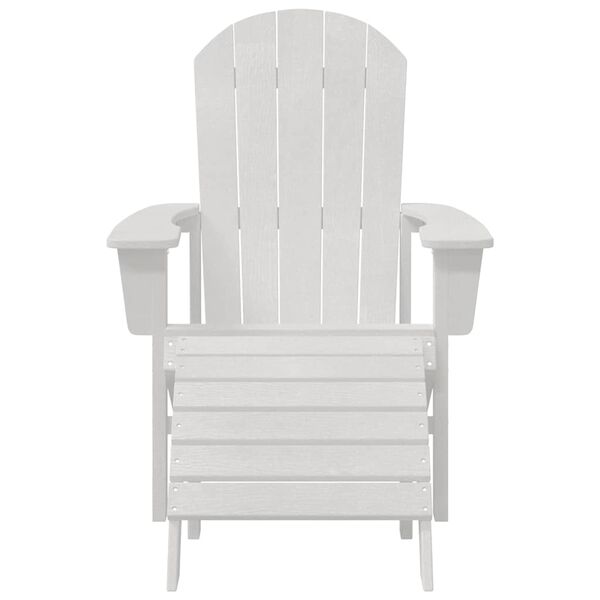 vidaXL Scaun Adirondack Alb 82 x 74 x 92 cm HDPE
