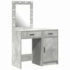 vidaXL Masă de Machiaj cu ușă 2 pcs Gri 50 x 41 x 135 cm Lemn compozit