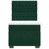 vidaXL Pat box spring cu saltea, verde &icirc;nchis, 90x200 cm, catifea