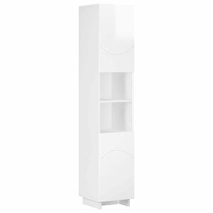 vidaXL Dulap de baie Alb foarte lucios 36.5 x 38 x 180 cm