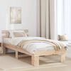 vidaXL Cadru de pat cu headboard natural 75 x 190 cm Lemn de pin masiv