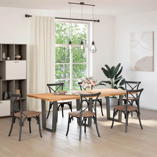 vidaXL Picioare de masă în formă de V, 2 buc., antracit, 70x(72-73,3) cm, oțel