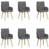 vidaXL Scaune de dining 6 pcs Țesătură Gri &icirc;nchis 60 x 56 x 96 cm