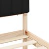 vidaXL Cadru de pat cu tăblie tapițată cu headboard Negru 200 x 200 cm