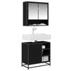 vidaXL Set de mobilier pentru baie 2 pcs Stejar Negru Lemn compozit