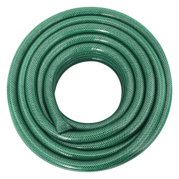 vidaXL Furtun de grădină cu set de racorduri, verde, 0,75", 100 m, PVC