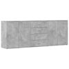 vidaXL Servante, 3 piese, gri beton, lemn prelucrat