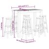 vidaXL Set bar de grădină, 7 piese, lemn masiv de acacia