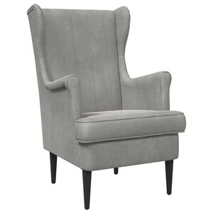 vidaXL fotoliu Gri deschis Catifea