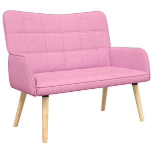 vidaXL Canapea cu 2 locuri Roz 115 x 61 x 87 cm Țesătură