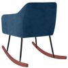 vidaXL Scaun balansoar, albastru, catifea