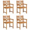 vidaXL Scaune de grădină 4 pcs natural Lemn Solid de Acacia