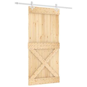 vidaXL Ușă glisantă 95 x 210 cm Lemn de Pin Solid (Nefinisat)