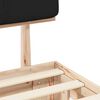 vidaXL Cadru de pat cu tăblie tapițată cu headboard Negru 100 x 200 cm