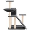 vidaXL Ansamblu pisici cu stâlpi din funie sisal, gri închis, 82 cm