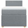 vidaXL Pat box spring cu saltea, gri deschis, 90x200 cm, textil