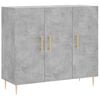 vidaXL Dulap, gri beton, 90x34x80 cm, lemn compozit