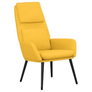 vidaXL Scaun de relaxare, galben muștar, material textil