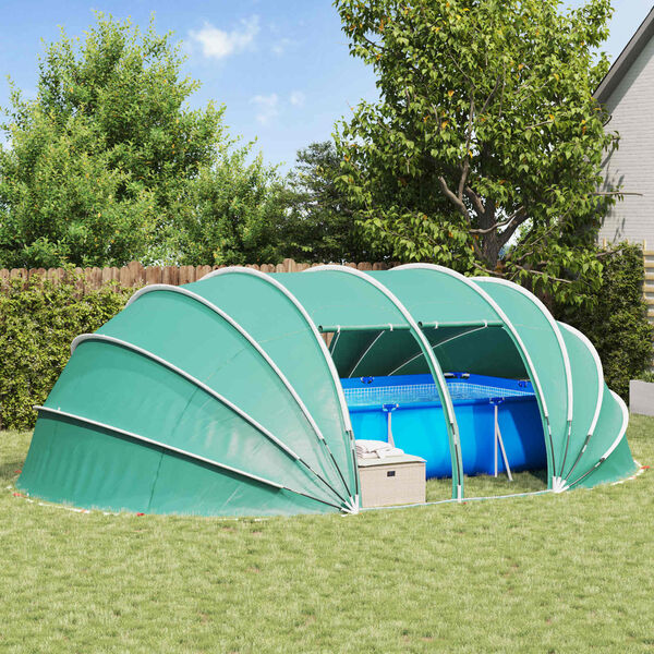 vidaXL Cort pentru piscină albastru 538 x 440 x 204 cm