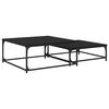 vidaXL Masă de cafea 2 pcs Stejar Negru 80 x 80 x 35 cm Lemn prelucrat
