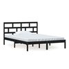 vidaXL Cadru de pat King Size, negru, 150x200 cm, lemn masiv
