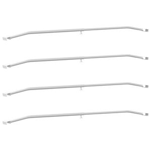 vidaXL Brățară de prelată pentru remorci 4 pcs Argintiu 100-145 cm
