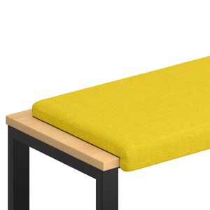 vidaXL Perna pentru bancă Țesătură Galben Deschis Ad&acirc;ncime 35 cm