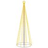 vidaXL Brad de Crăciun conic, 310 LED-uri, alb cald, 100x300 cm