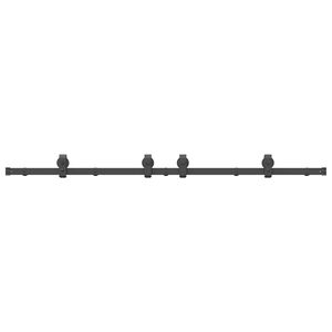 vidaXL Set feronerie pentru ușă glisantă, negru, 183 cm, oțel