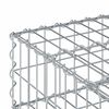 vidaXL Pat ridicat din gabion Argintiu 60 x 60 x 20 cm Oțel Galvanizat