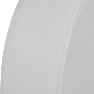vidaXL Fotoliu rabatabil cu 2 locuri, LED piele artificială alb